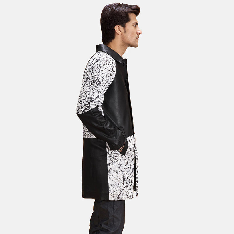 Artistry Negro Dye Abrigo de Cuero para Hombre