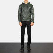 Baston Cazadora Bomber de Cuero para Hombre – Vista alternativa del producto 3