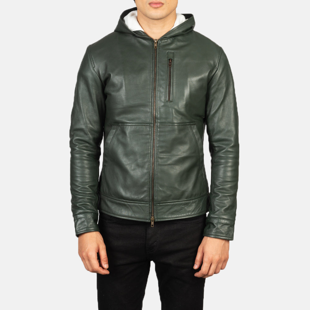 Baston Cazadora Bomber de Cuero para Hombre – Vista alternativa del producto 4