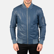 Bomia MA-1 Cazadora Bomber de Cuero para Hombre – Vista alternativa del producto 4