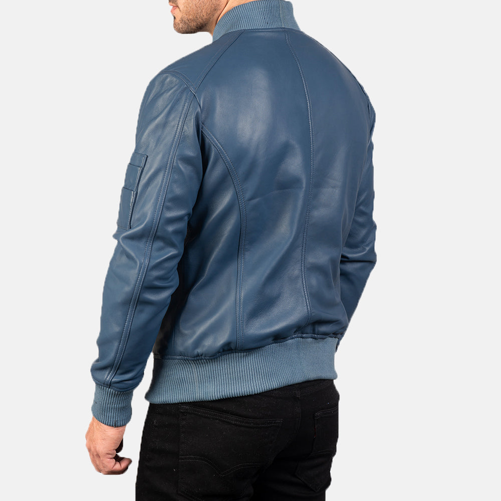 Bomia MA-1 Cazadora Bomber de Cuero para Hombre – Vista alternativa del producto 5