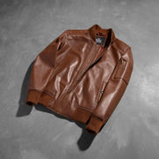 Bomia MA-1 Cazadora Bomber de Cuero para Hombre – Vista alternativa del producto 7