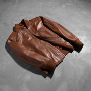 Bomia MA-1 Cazadora Bomber de Cuero para Hombre – Vista alternativa del producto 8