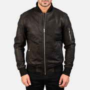 Bomia MA-1 Cazadora Bomber de Cuero para Hombre – Vista alternativa del producto 3