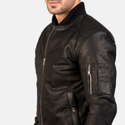 Bomia MA-1 Cazadora Bomber de Cuero para Hombre – Vista alternativa del producto 5