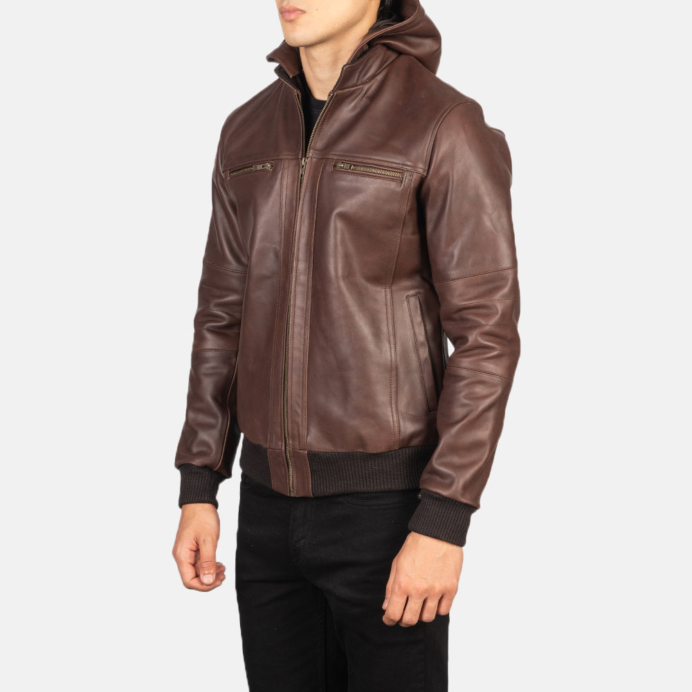 
Bouncer Biz Chaqueta Bomber de Cuero para Hombre – alternate product view 2