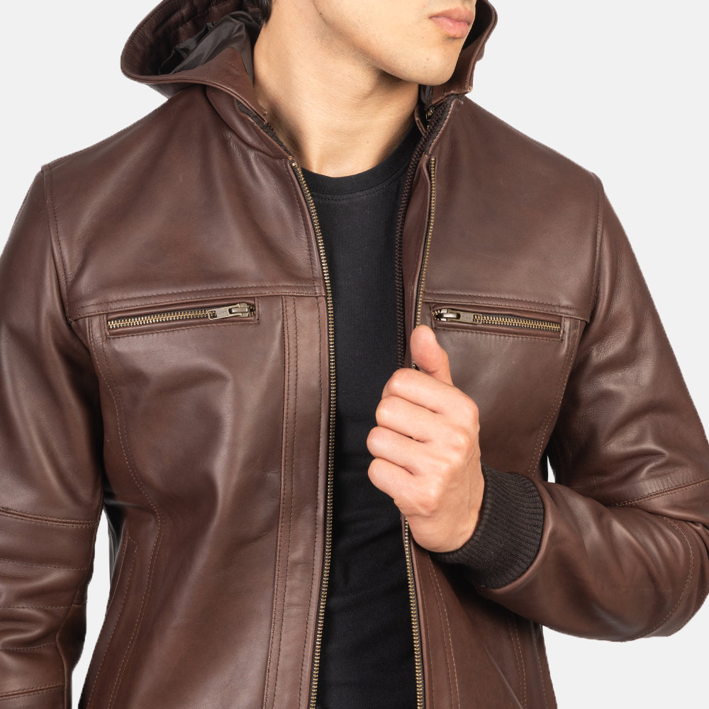 
Bouncer Biz Chaqueta Bomber de Cuero para Hombre – alternate product view 6