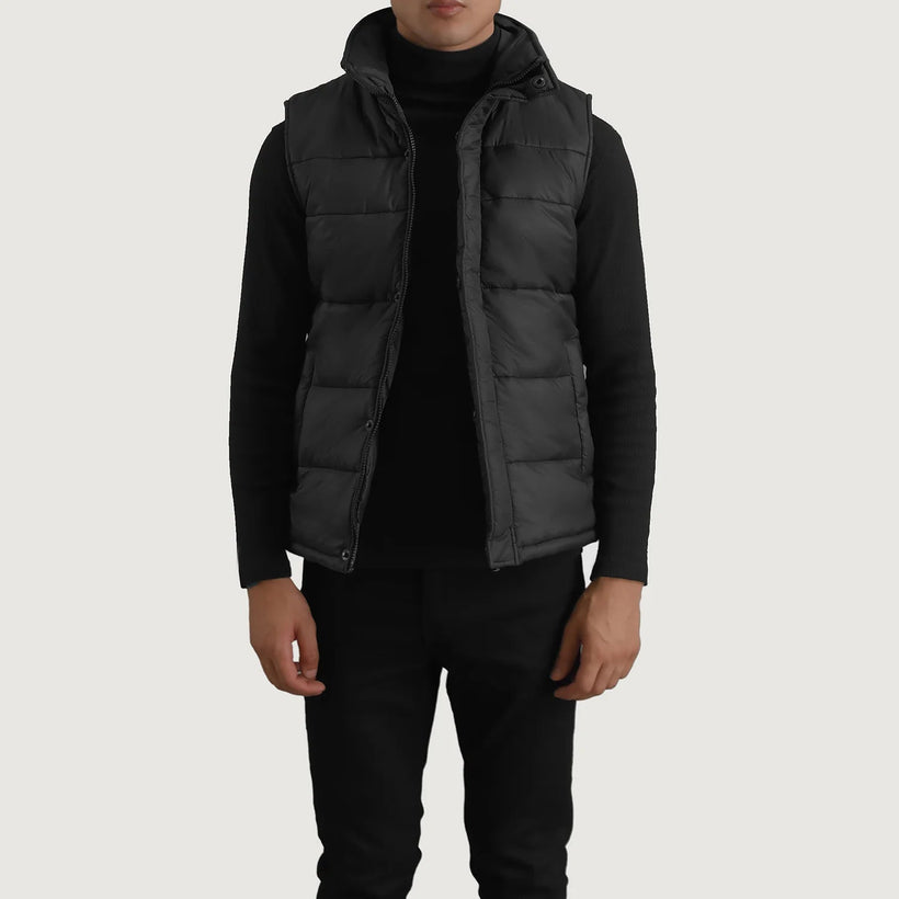 Bryan Negro Puffer Vest para Hombre