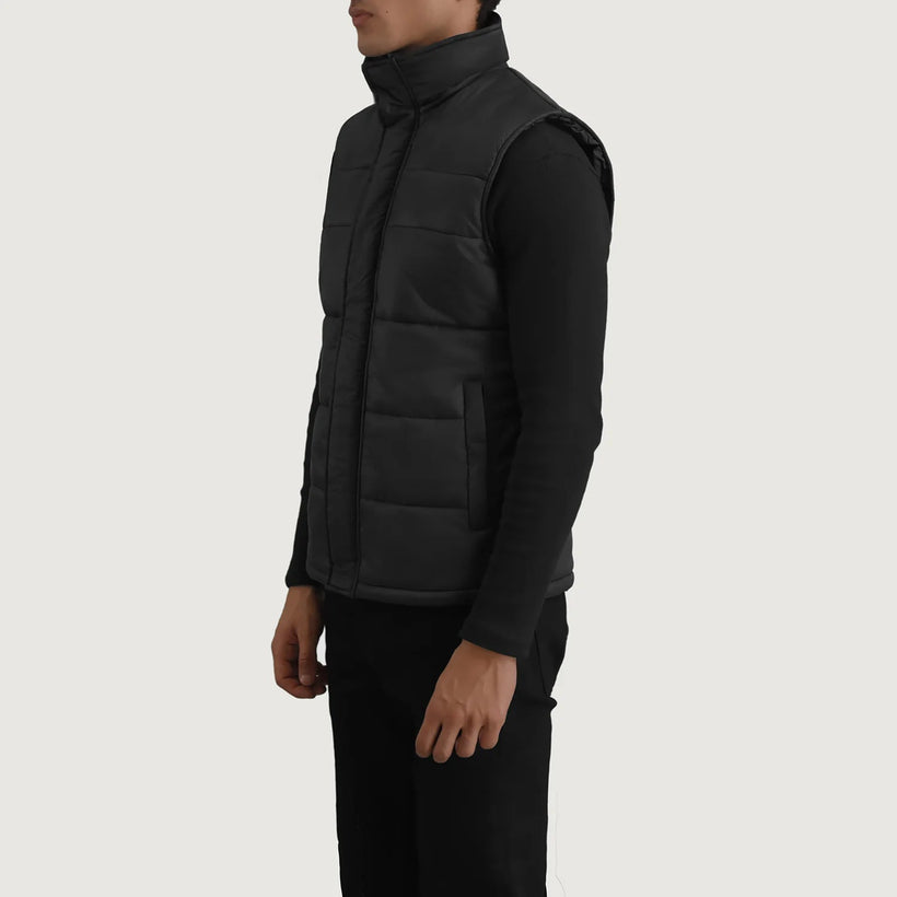 Bryan Negro Puffer Vest para Hombre
