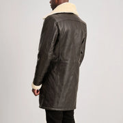 Charles Abrigo de Cuero Marrón Shearling Abrigo de Cuero para Hombre – Vista alternativa del producto 5