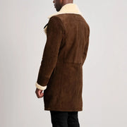 Charles Abrigo de Cuero Marrón Shearling Abrigo de Cuero para Hombre – Vista alternativa del producto 5