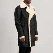 Charles Abrigo de Cuero Marrón Shearling Abrigo de Cuero para Hombre – Vista alternativa del producto 2