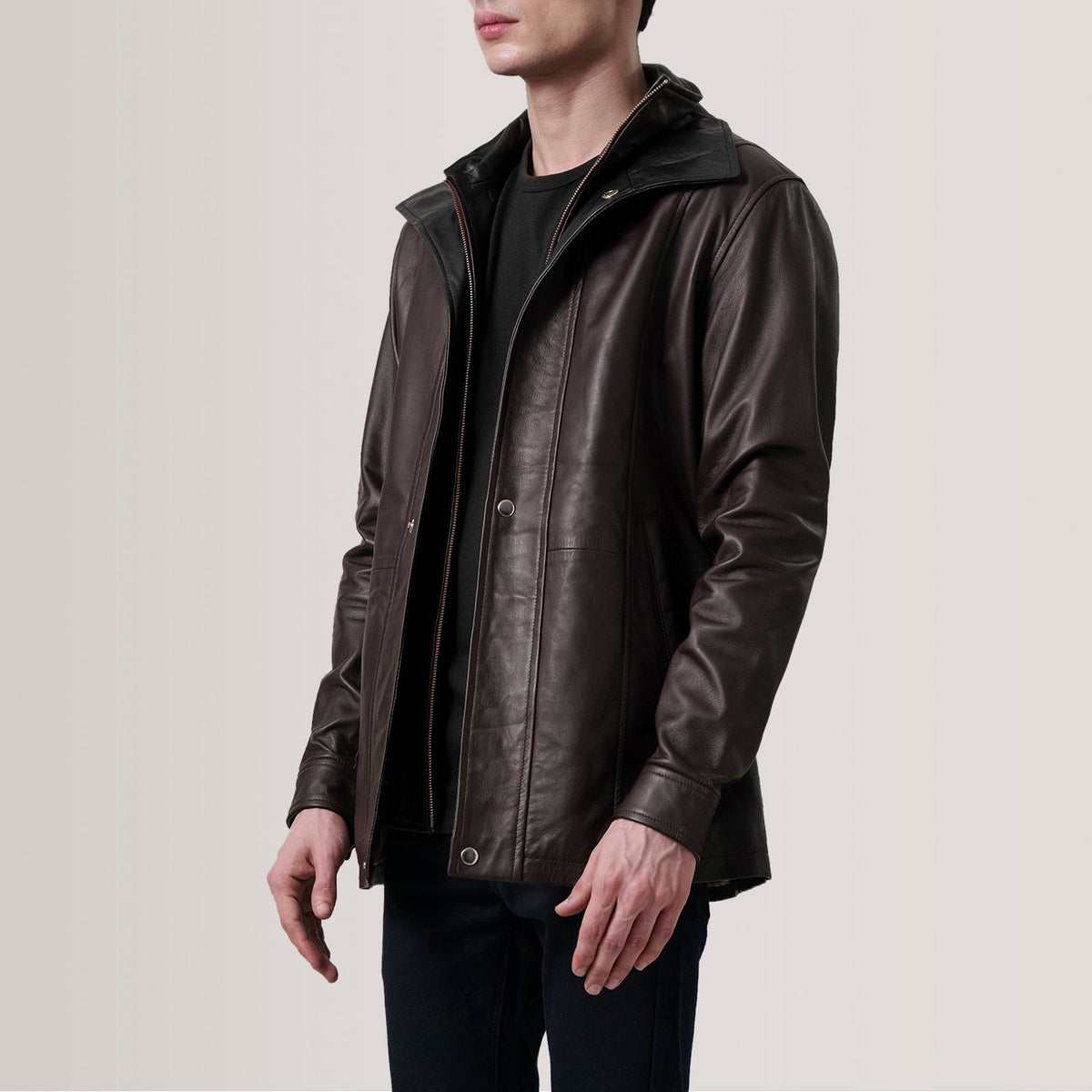 Connor Abrigo de Cuero para Hombre – Vista alternativa del producto 3