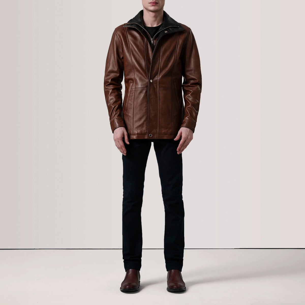 Connor Abrigo de Cuero para Hombre – Vista alternativa del producto 2