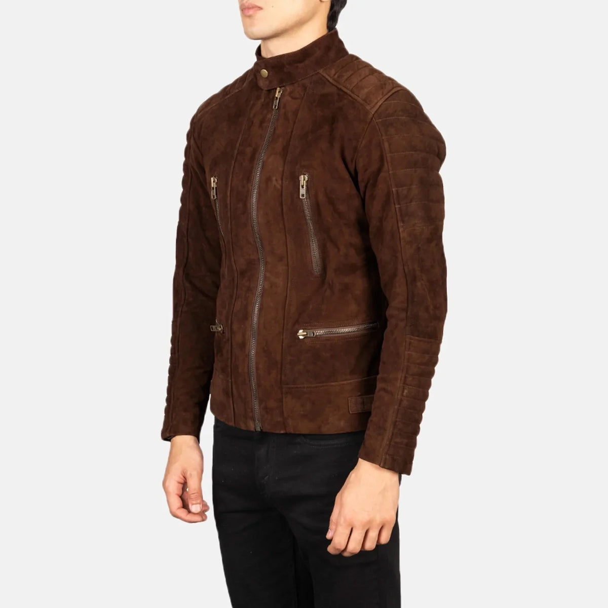 Damian Chaqueta Biker de Cuero para Hombre – Vista alternativa del producto 2
