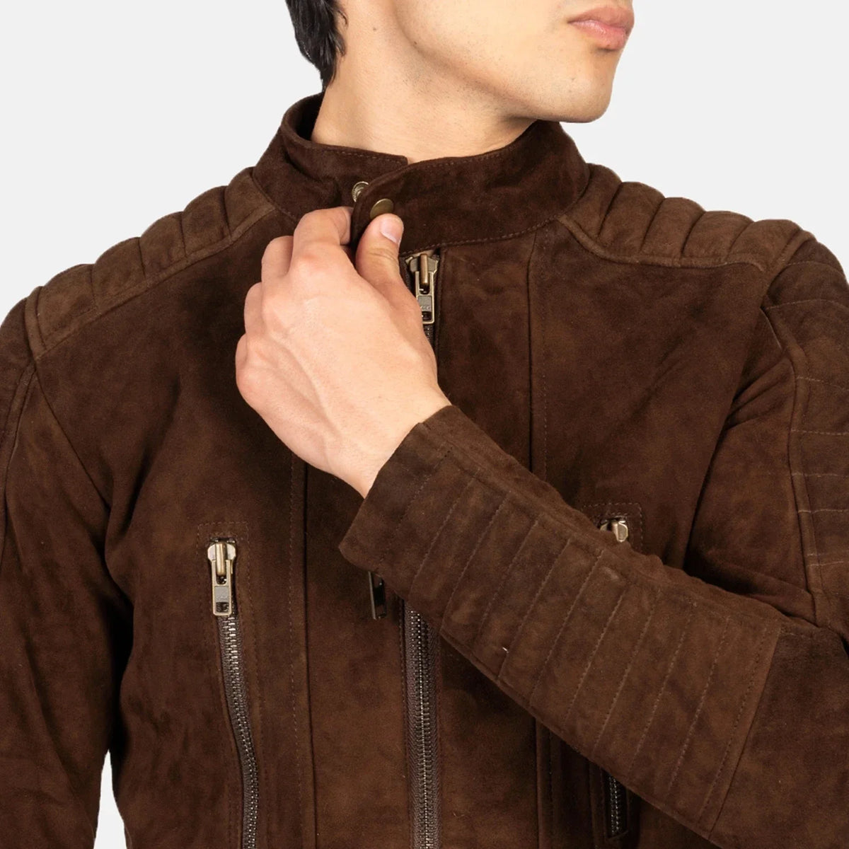 Damian Chaqueta Biker de Cuero para Hombre – Vista alternativa del producto 6