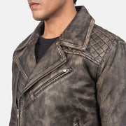 
Danny Acolchado Chaqueta Biker de Cuero para Hombre – alternate product view 5