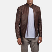 Dean Negro Chaqueta Biker de Cuero para Hombre – Vista alternativa del producto 1
