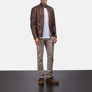 Dean Negro Chaqueta Biker de Cuero para Hombre – Vista alternativa del producto 3