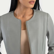 Elixir Collarless Chaqueta de Cuero para Mujer – Vista alternativa del producto 5