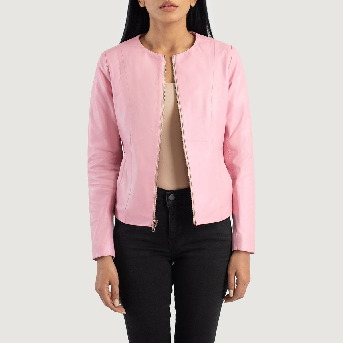 Elixir Collarless Chaqueta de Cuero para Mujer – Vista alternativa del producto 1