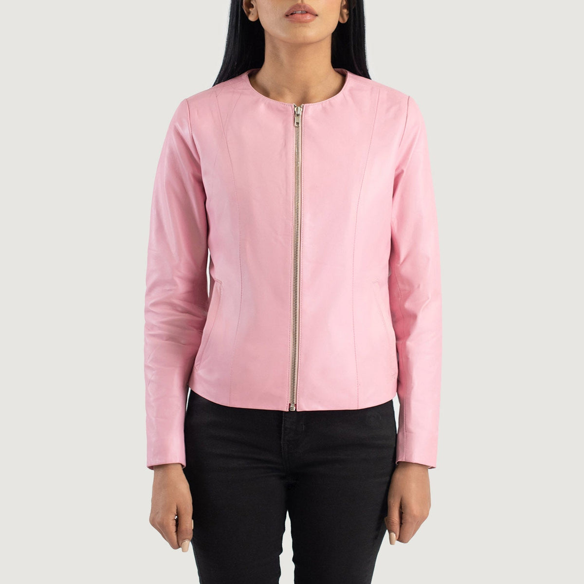 Elixir Collarless Chaqueta de Cuero para Mujer – Vista alternativa del producto 4