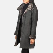 
Erica Shearling Abrigo de Cuero para Mujer – alternate product view 2