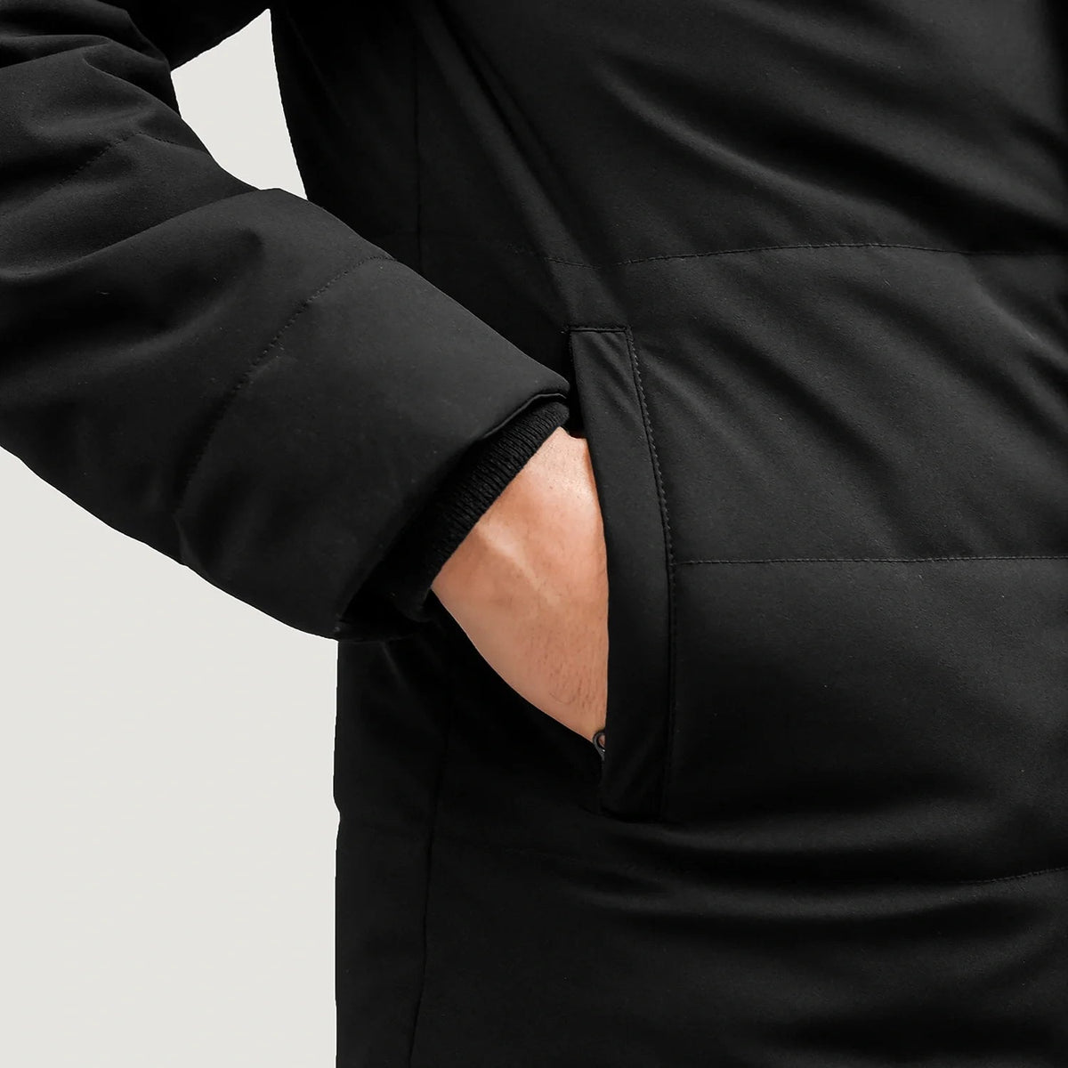 Interior View Showing Quilted Viscose Lining & Dual Inside Utility Storage Pockets