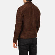 Faisor Mocha Chaqueta Biker de Cuero para Hombre – Vista alternativa del producto 5