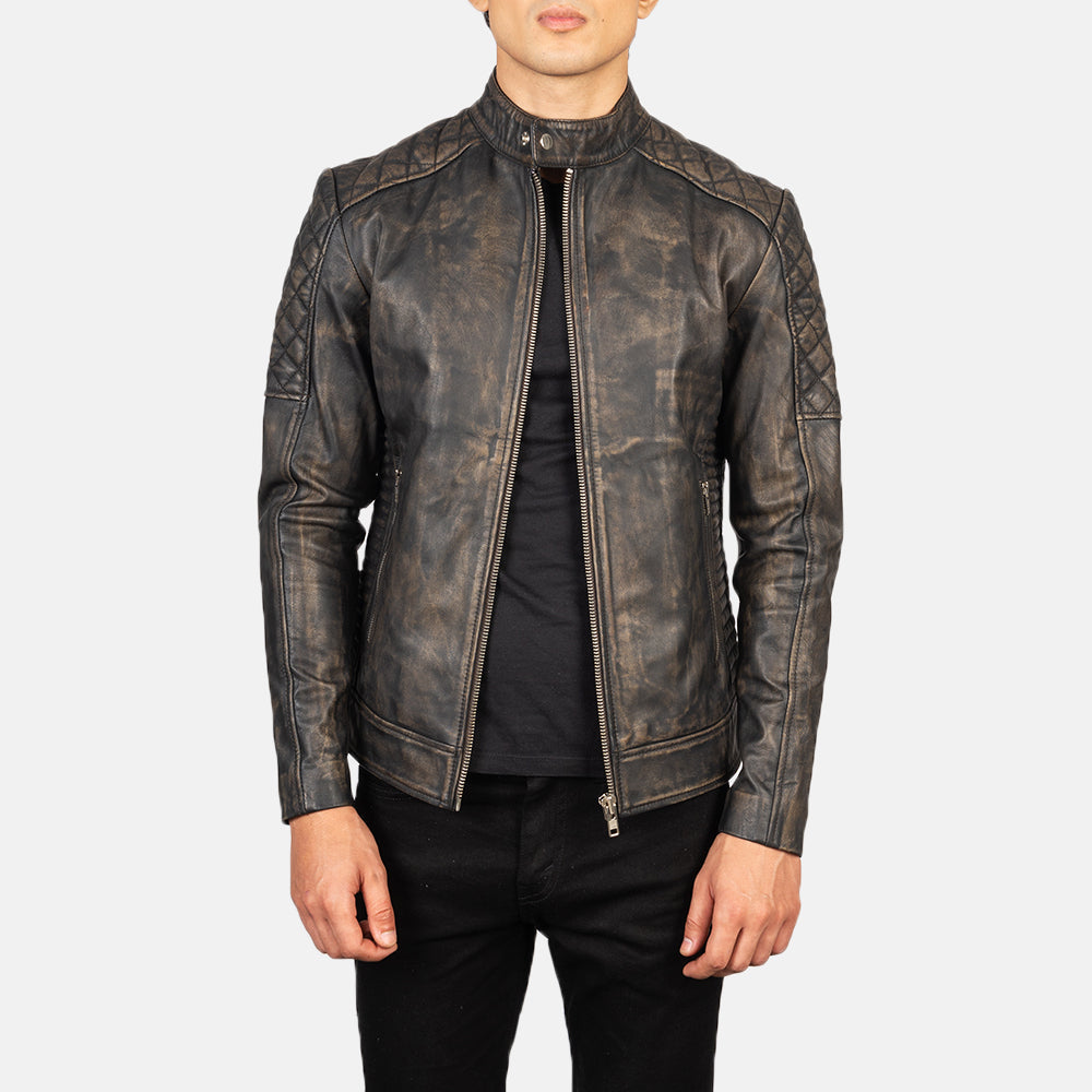 Fernando Quilted Leather Biker Jacket – Vista alternativa del producto 1