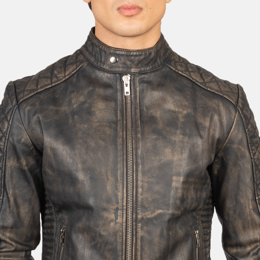 Fernando Quilted Leather Biker Jacket – Vista alternativa del producto 6