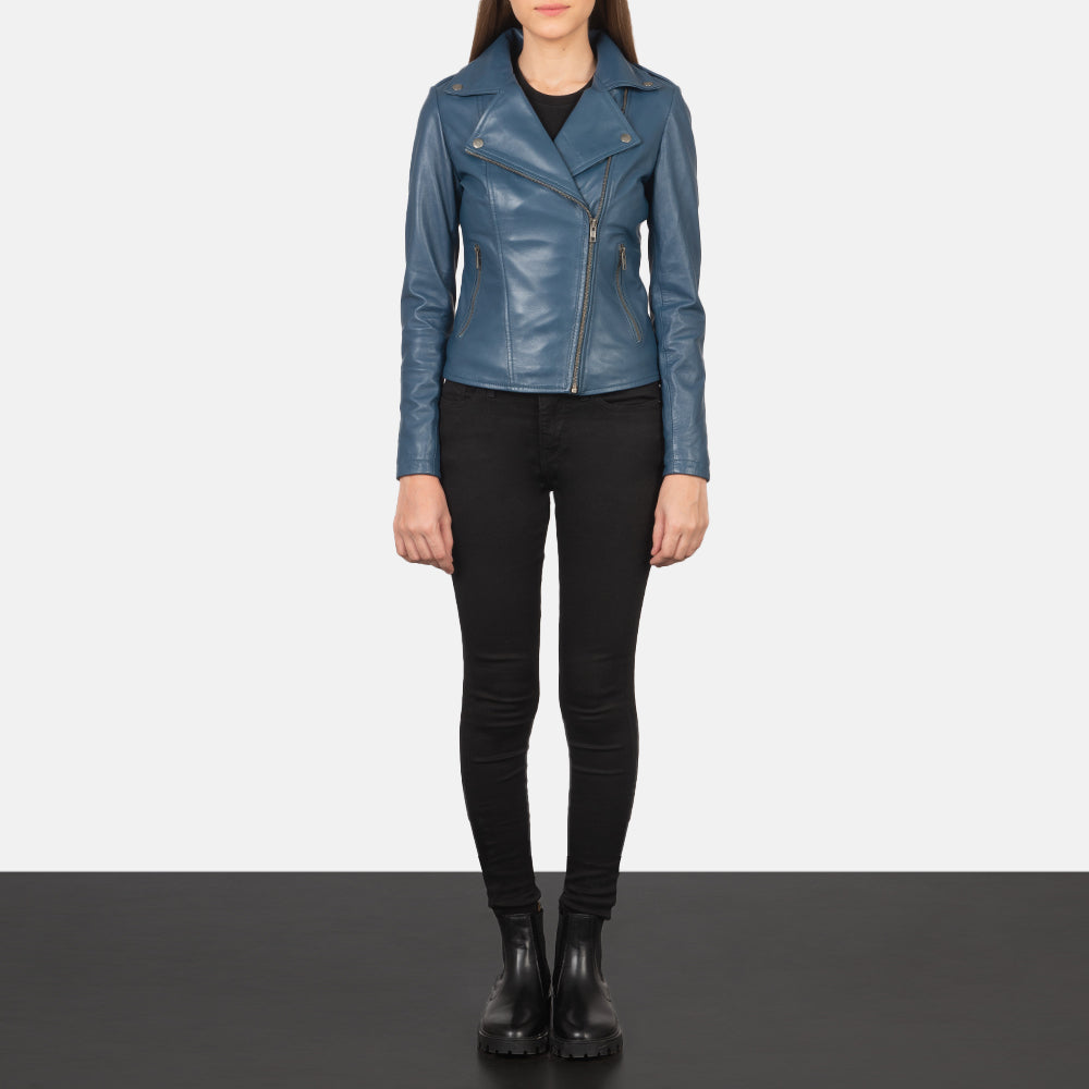 Flashback Chaqueta Biker de Cuero para Mujer – Vista alternativa del producto 3