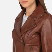 Flashback Chaqueta Biker de Cuero para Mujer – Vista alternativa del producto 6