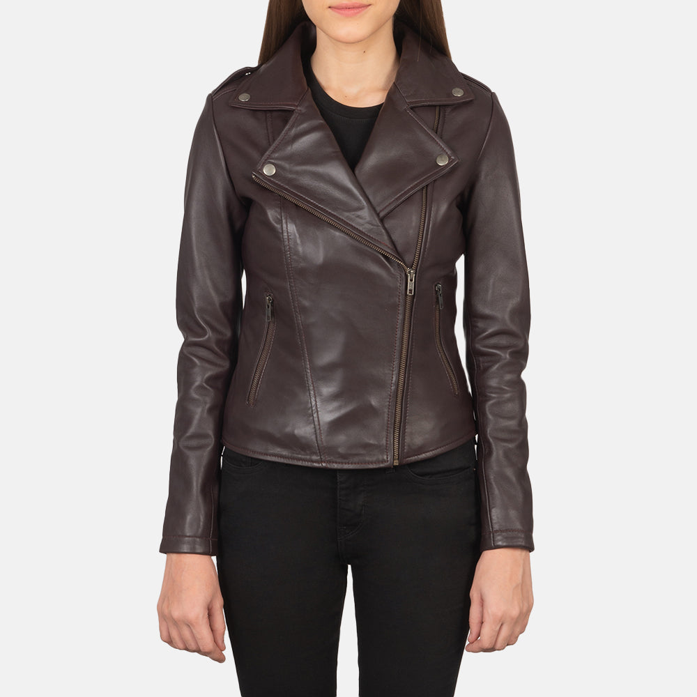 Flashback Chaqueta Biker de Cuero para Mujer – Vista alternativa del producto 1