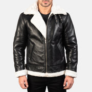 Francis B-3 Negro Cazadora Bomber de Cuero para Hombre – Vista alternativa del producto 1