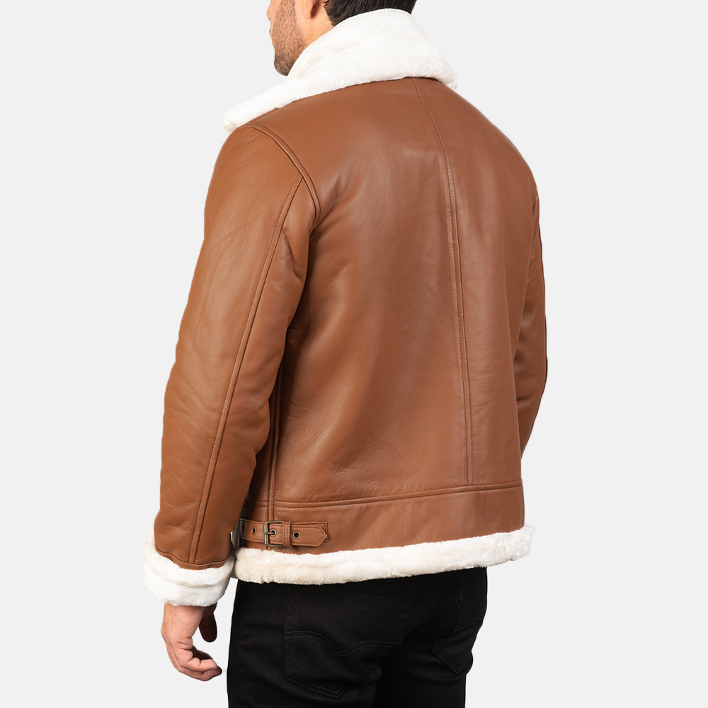 Francis B-3 Negro Cazadora Bomber de Cuero para Hombre – Vista alternativa del producto 5