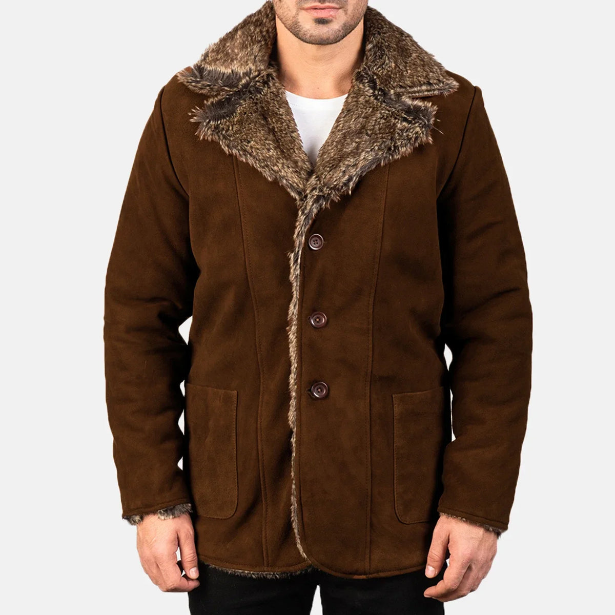
Furlong Abrigo de Cuero Beige Abrigo de Cuero para Hombre – alternate product view 4