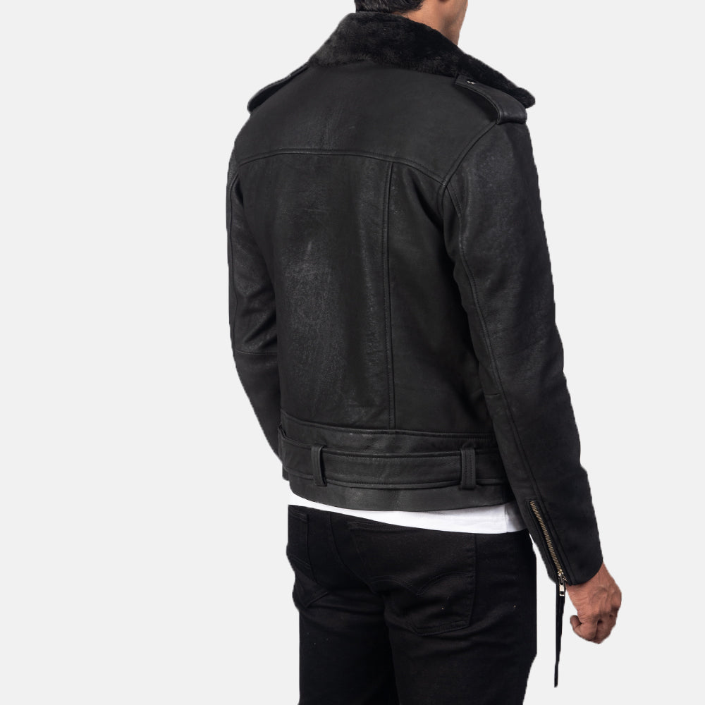 Furton Chaqueta Biker de Cuero para Hombre – Vista alternativa del producto 6