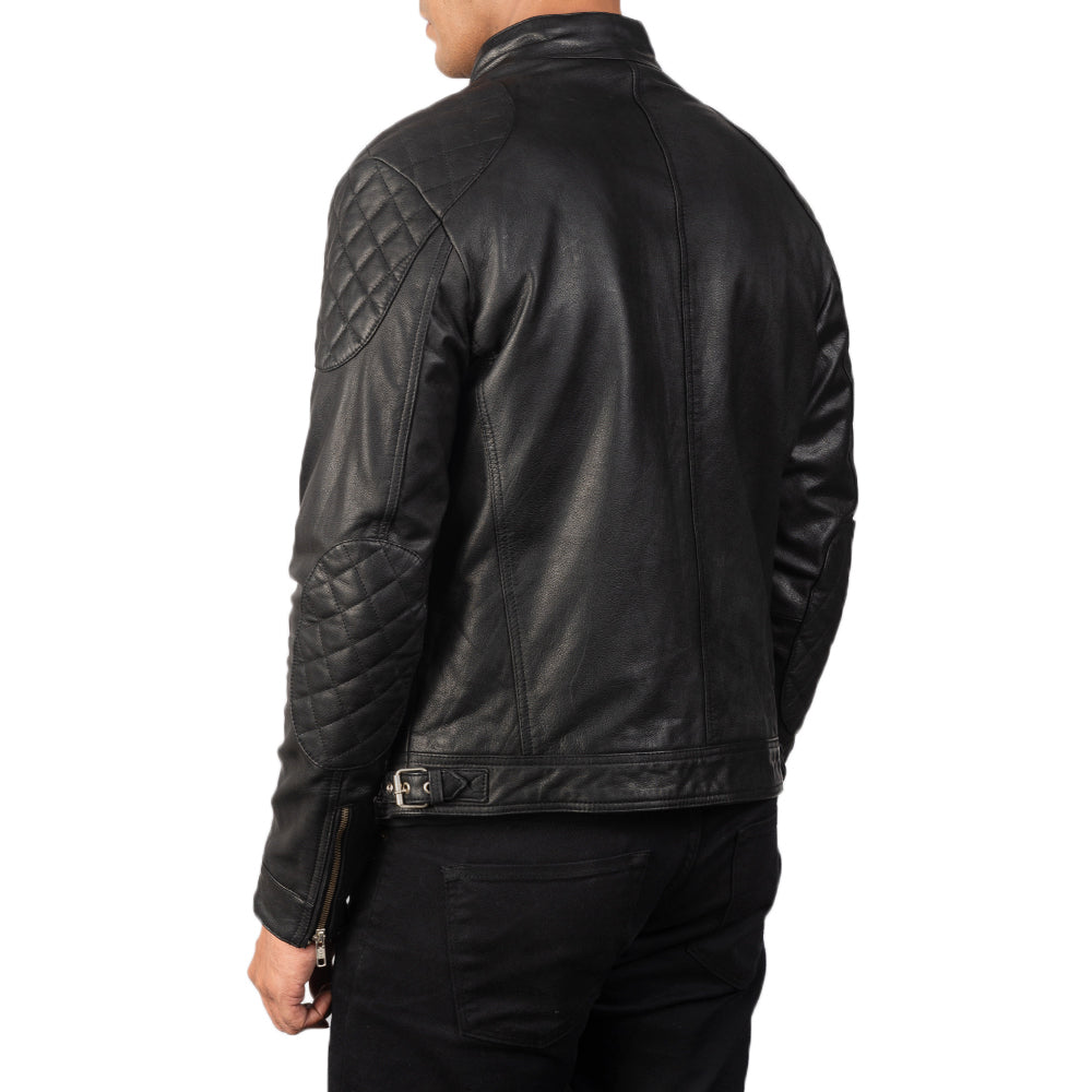 Authentic Goatskin Leather with Semi-aniline Finish Grain Texture &amp; Heavy-Duty Seam Stitching Detail