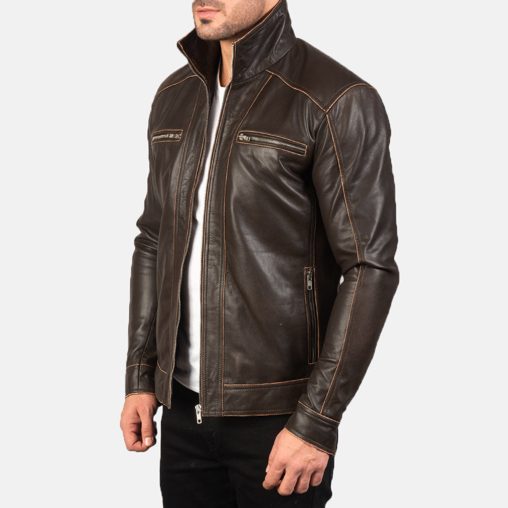 
Hudson Chaqueta Biker de Cuero para Hombre - Natural Daylight Drape