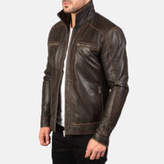 
Hudson Chaqueta Biker de Cuero para Hombre - Natural Daylight Drape
