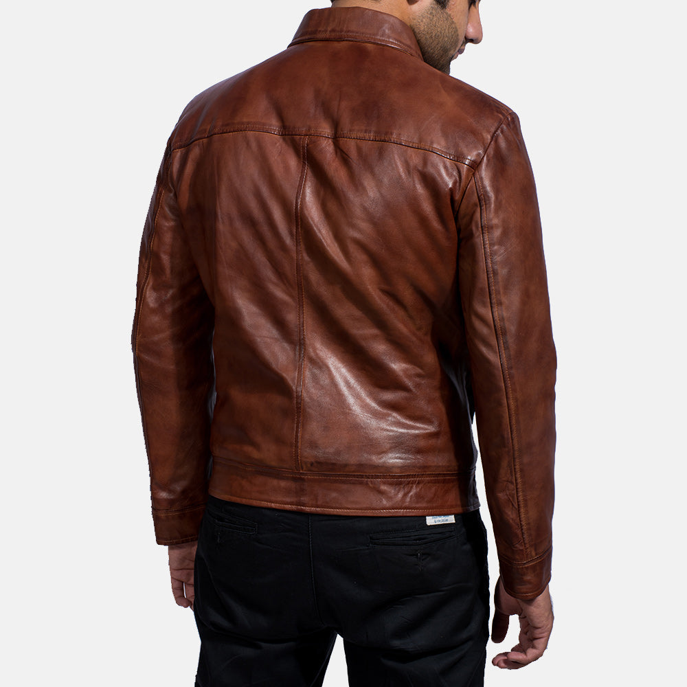Inferno Leather Brown Jacket – Vista alternativa del producto 5