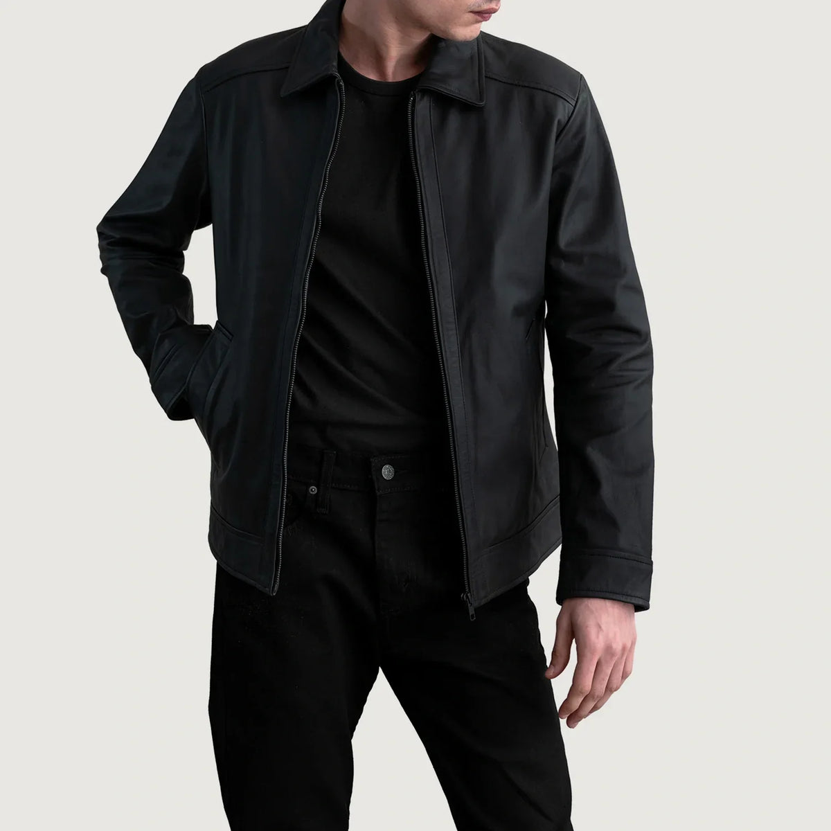 Inferno Leather Brown Jacket – Vista alternativa del producto 1