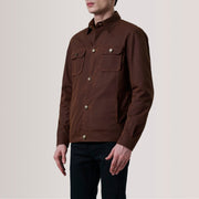 
Irwin Marrón Waxed Canvas Field Chaqueta de Cuero para Hombre For Men - Vista lateral mostrando el corte ergonómico de mangas