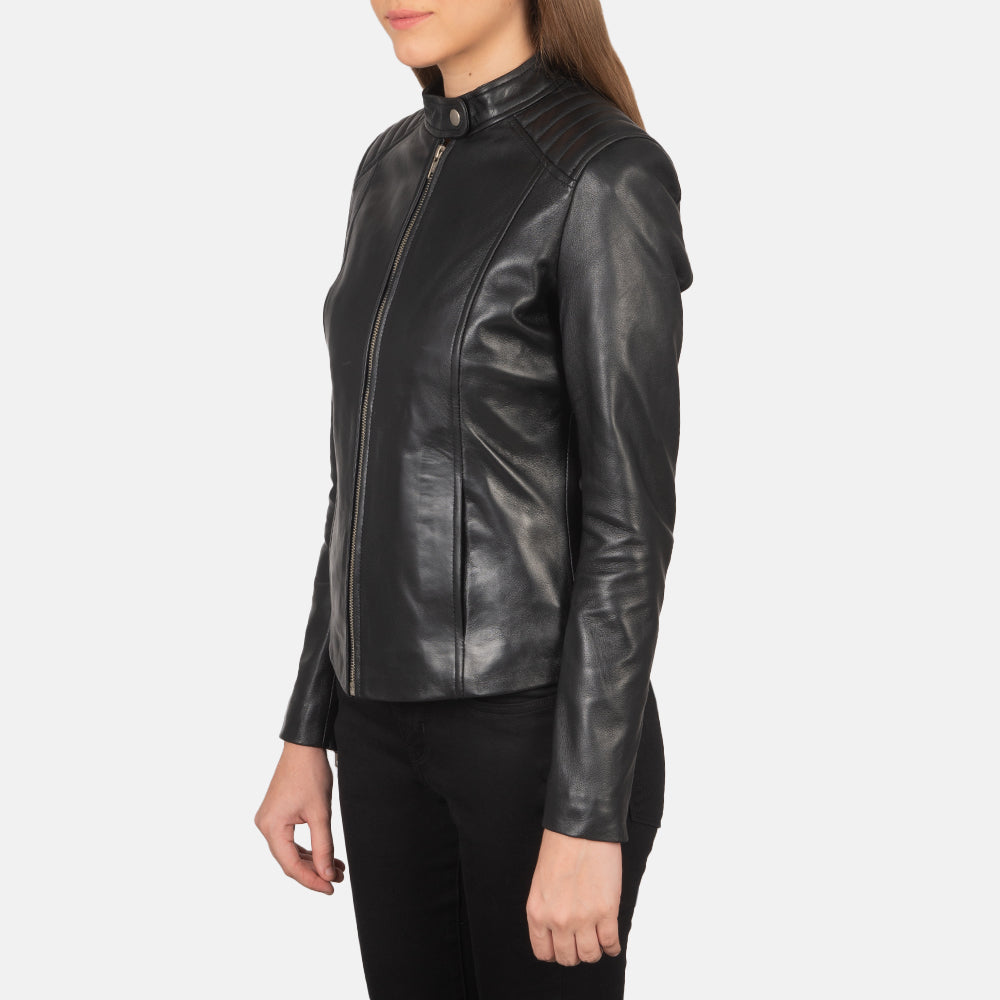 
Kelsee Chaqueta Biker de Cuero para Mujer – alternate product view 2
