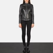 
Kelsee Chaqueta Biker de Cuero para Mujer – alternate product view 4