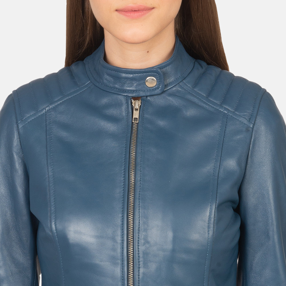 
Kelsee Chaqueta Biker de Cuero para Mujer – alternate product view 6