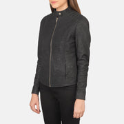 
Kelsee Chaqueta Biker de Cuero para Mujer – alternate product view 2