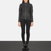
Kelsee Chaqueta Biker de Cuero para Mujer – alternate product view 3