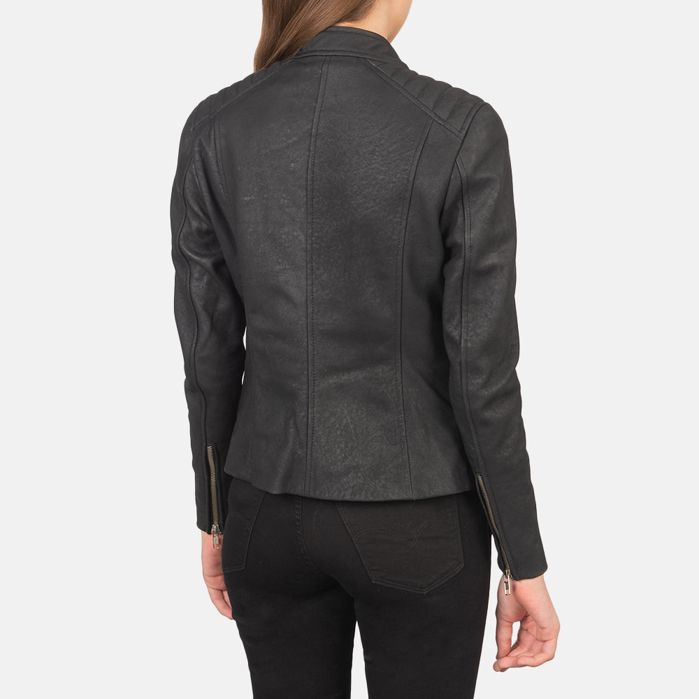 
Kelsee Chaqueta Biker de Cuero para Mujer – alternate product view 5